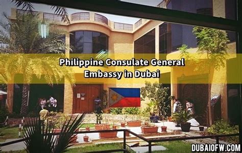 Philippine Consulate General in Dubai .